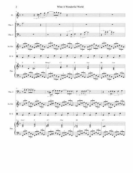 What A Wonderful World Trombone Duet Page 2