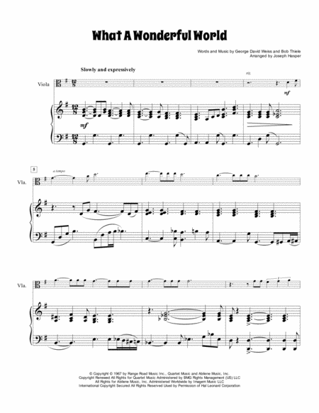 What A Wonderful World Viola And Piano Page 2