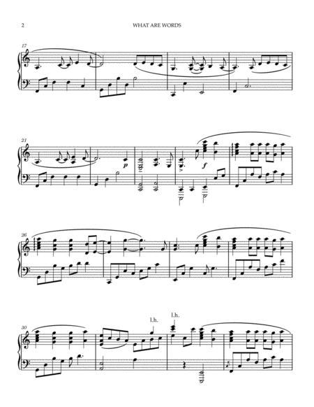 What Are Words Piano Solo Page 2