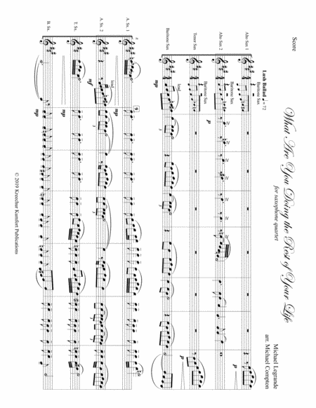 What Are You Doing The Rest Of Your Life For Saxophone Quartet Satb Page 2