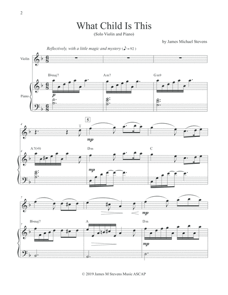 What Child Is This Christmas Violin Piano Page 2