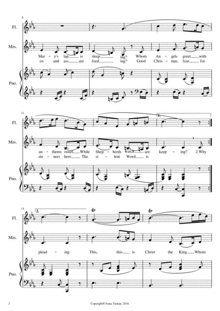 What Child Is This For Mezzosoprano Solo Piano And Flute C Minor Page 2