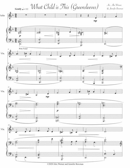 What Child Is This Greensleeves For Violin And Piano With Jazz Harmonies Page 2