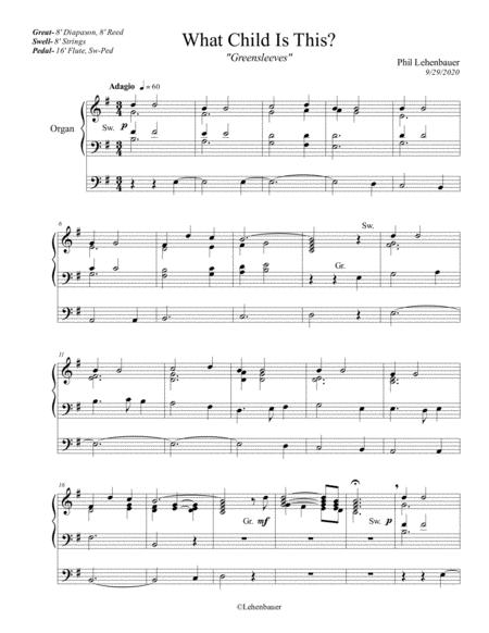 What Child Is This Greensleeves Organ Work By Phil Lehenbauer Page 2