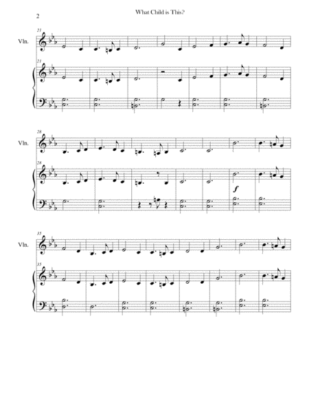 What Child Is This Piano Violin Page 2