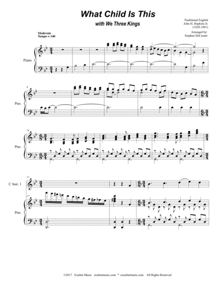 What Child Is This With We Three Kings Duet For C Instruments Page 2