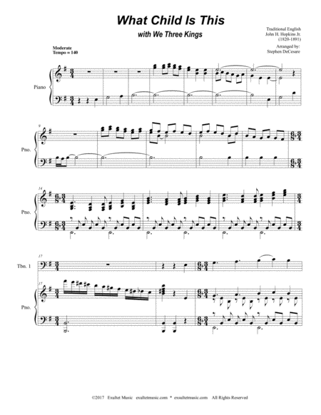 What Child Is This With We Three Kings Trombone Duet Page 2