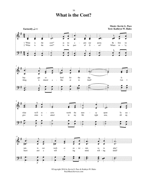 What Is The Cost An Original Hymn Page 2