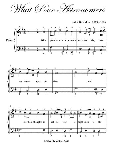 What Poor Astronomers Easy Piano Sheet Music Page 2