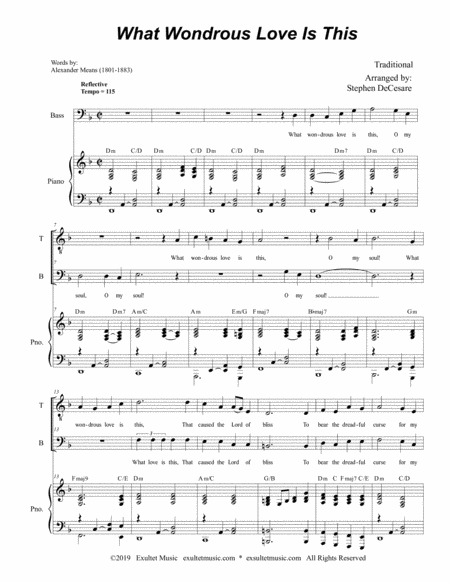 What Wondrous Love For 2 Part Choir Tb Page 2