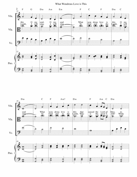 What Wondrous Love Is This Original Lyrics Strings Vocal Duet And Piano Page 2