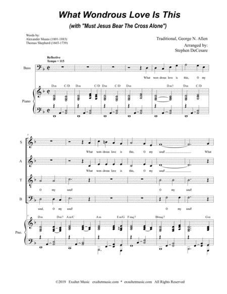 What Wondrous Love With Must Jesus Bear The Cross Alone For Satb Page 2