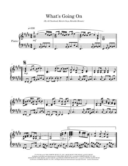 Whats Going On Arranged For Piano Solo Page 2