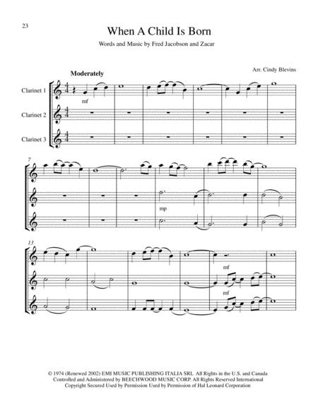 When A Child Is Born Clarinet Trio Page 2