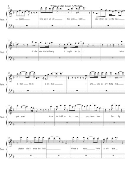 When A Man Loves A Woman W Lyrics Piano Page 2