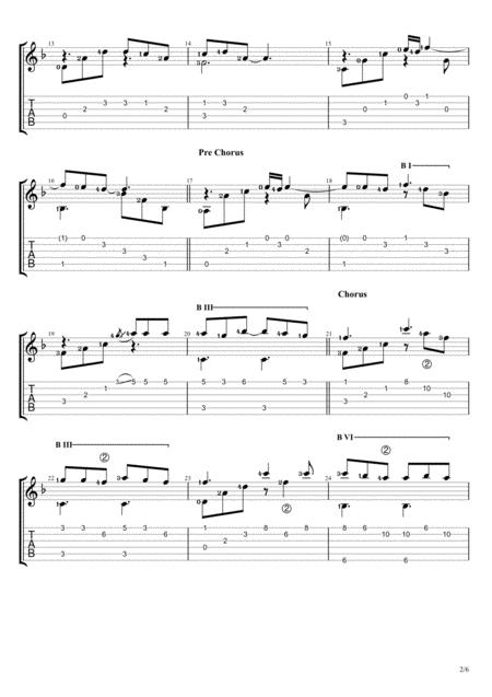 When I Look At You Solo Guitar Tablature Page 2