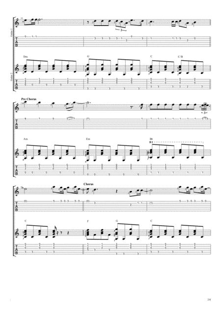 When I Was Your Man Duet Guitar Tablature Page 2