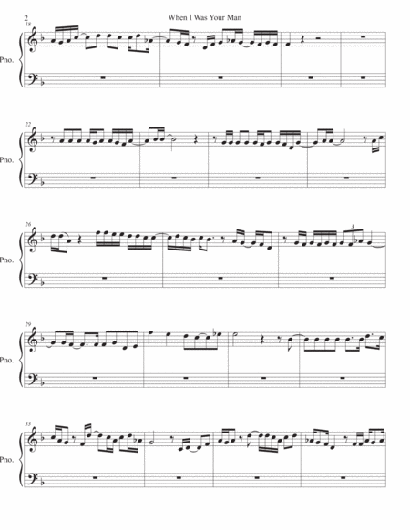 When I Was Your Man Piano Page 2