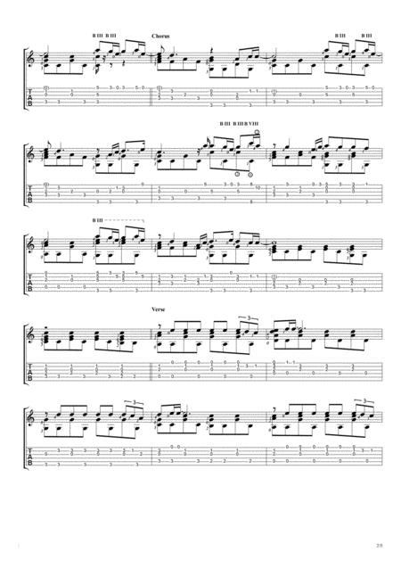 When I Was Your Man Solo Guitar Tablature Page 2