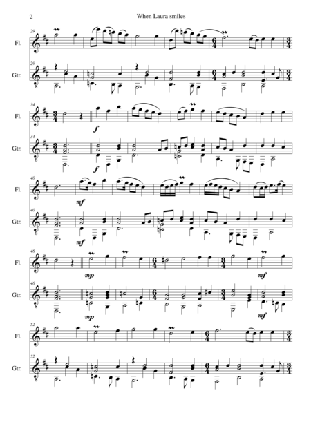 When Laura Smiles For Flute And Guitar Page 2