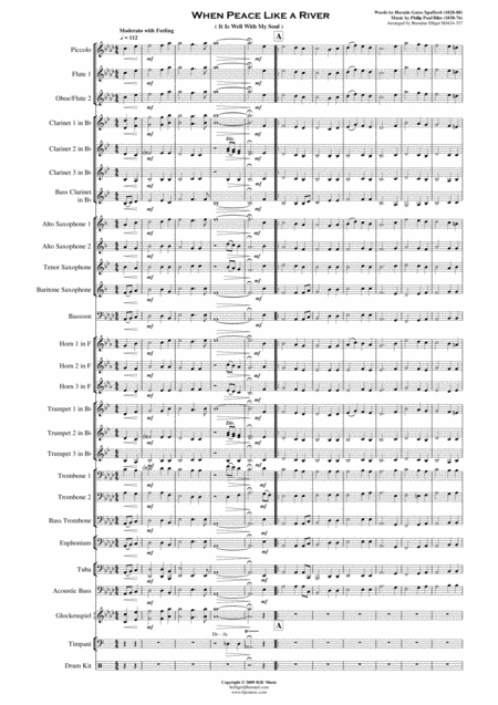 When Peace Like A River It Is Well With My Soul Concert Band Score And Parts Pdf Page 2