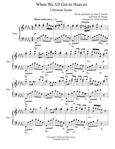 When We All Get To Heaven Sacred Piano Solo Page 2