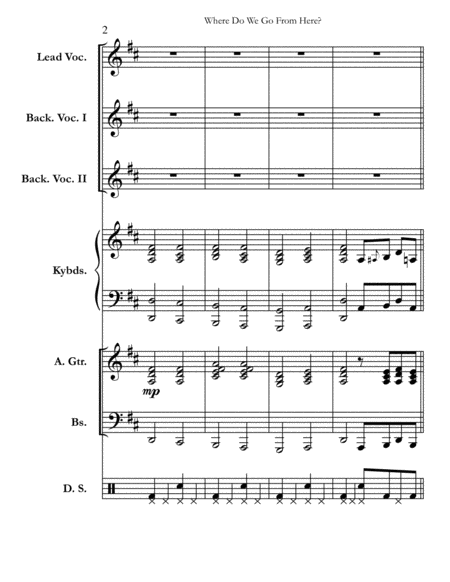 Where Do We Go From Here Chicago Complete Score Page 2