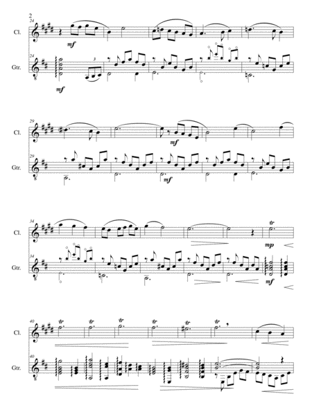 Where Is Heaven For Clarinet And Guitar Page 2