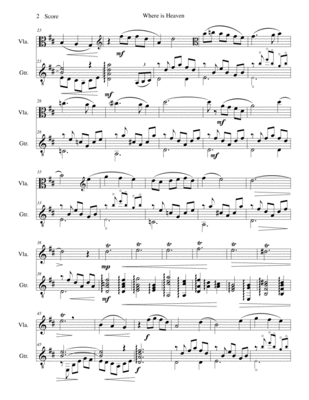 Where Is Heaven For Viola And Guitar Page 2