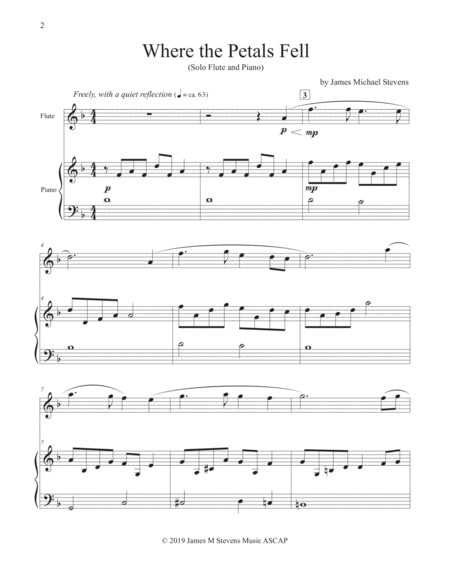 Where The Petals Fell Flute Piano Page 2