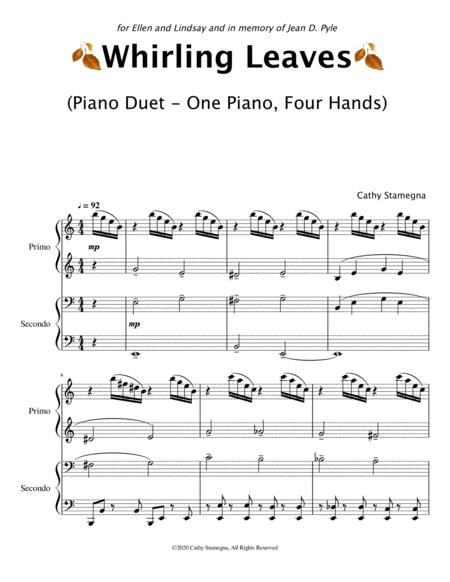 Whirling Leaves Piano Duet One Piano Four Hands Page 2