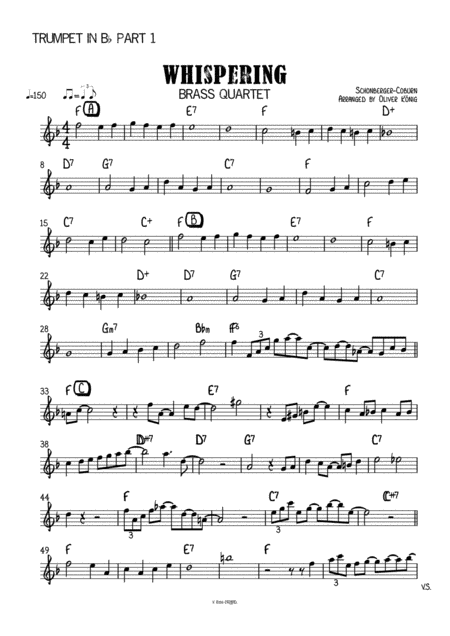 Whispering For Brass Quartet Page 2