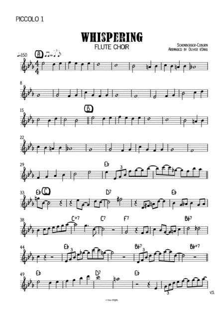 Whispering For Flute Choir Page 2