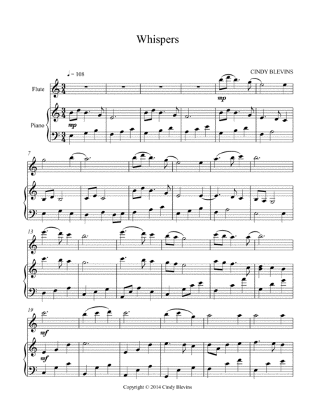 Whispers For Piano And Flute Page 2