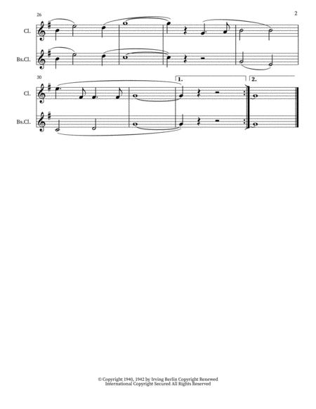 White Christmas Blanca Navidad Clarinet And Bass Clarinet Duet Page 2