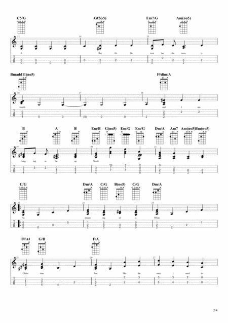 White Christmas By Irving Berlin For Fingerstyle Ukulele Page 2