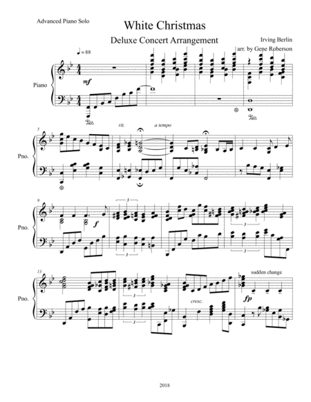 White Christmas Deluxe Advanced Piano Solo Page 2