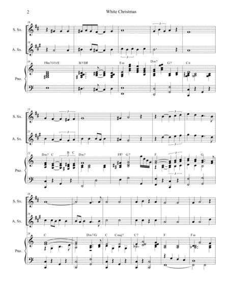 White Christmas Duet For Soprano And Alto Saxophone Page 2