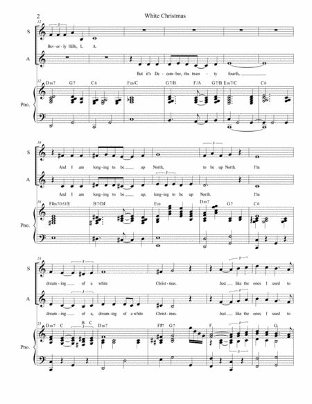 White Christmas Duet For Soprano And Alto Solo Page 2