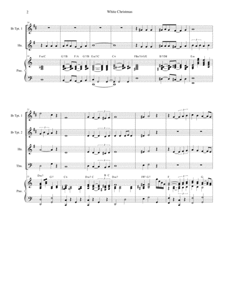 White Christmas For Brass Quartet Page 2