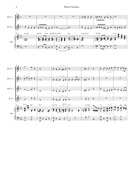 White Christmas For Clarinet Choir Page 2