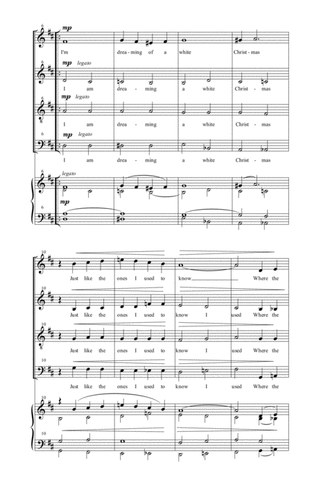 White Christmas For Satb Choir Page 2