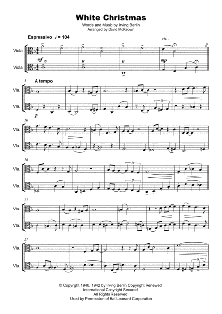 White Christmas Viola Duet Page 2