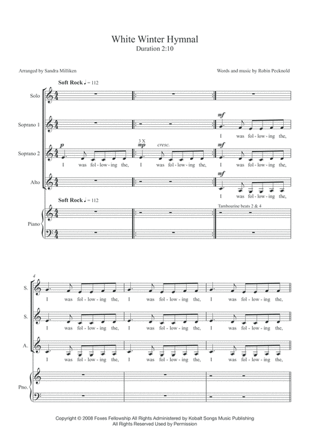 White Winter Hymnal Page 2