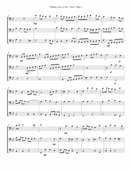 Whither Away So Fast For Trombone Or Low Brass Trio Page 2