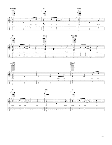 Who Am I Casting Crowns Fingerstyle Ukulele Page 2