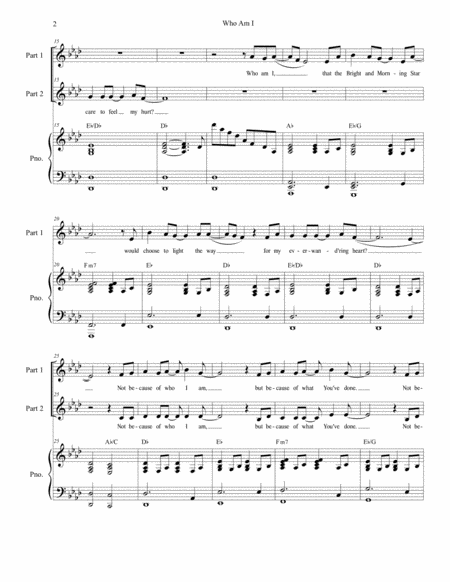 Who Am I For 2 Part Choir Page 2