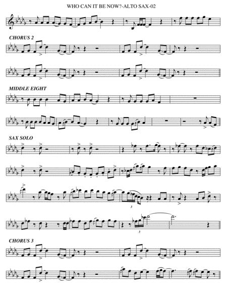 Who Can It Be Now Alto Sax Page 2