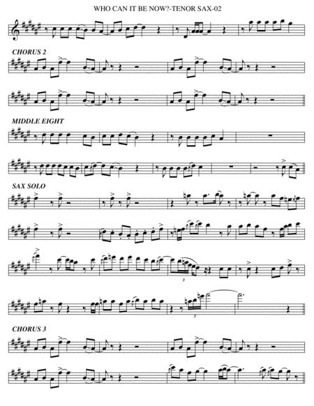 Who Can It Be Now Tenor Sax Page 2