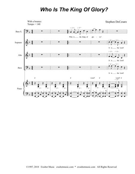 Who Is The King Of Glory For Bass Solo Sab Page 2